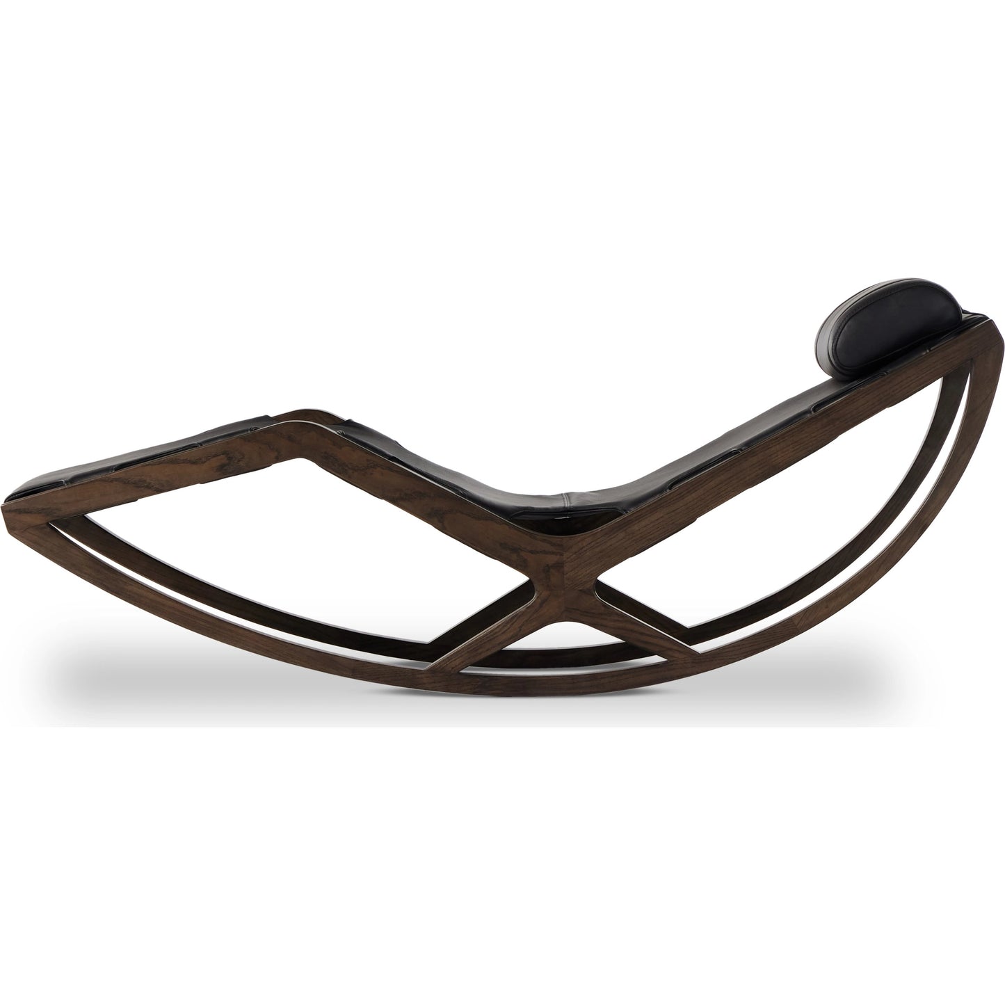 003 SI-2001989 | Additional Silo | Tarelton Chaise by Four Hands in carson black. Made from top grain leather, solid nettlewood, 90% polyurethane foam pad, 10% polyester fiber batting in a modern style.