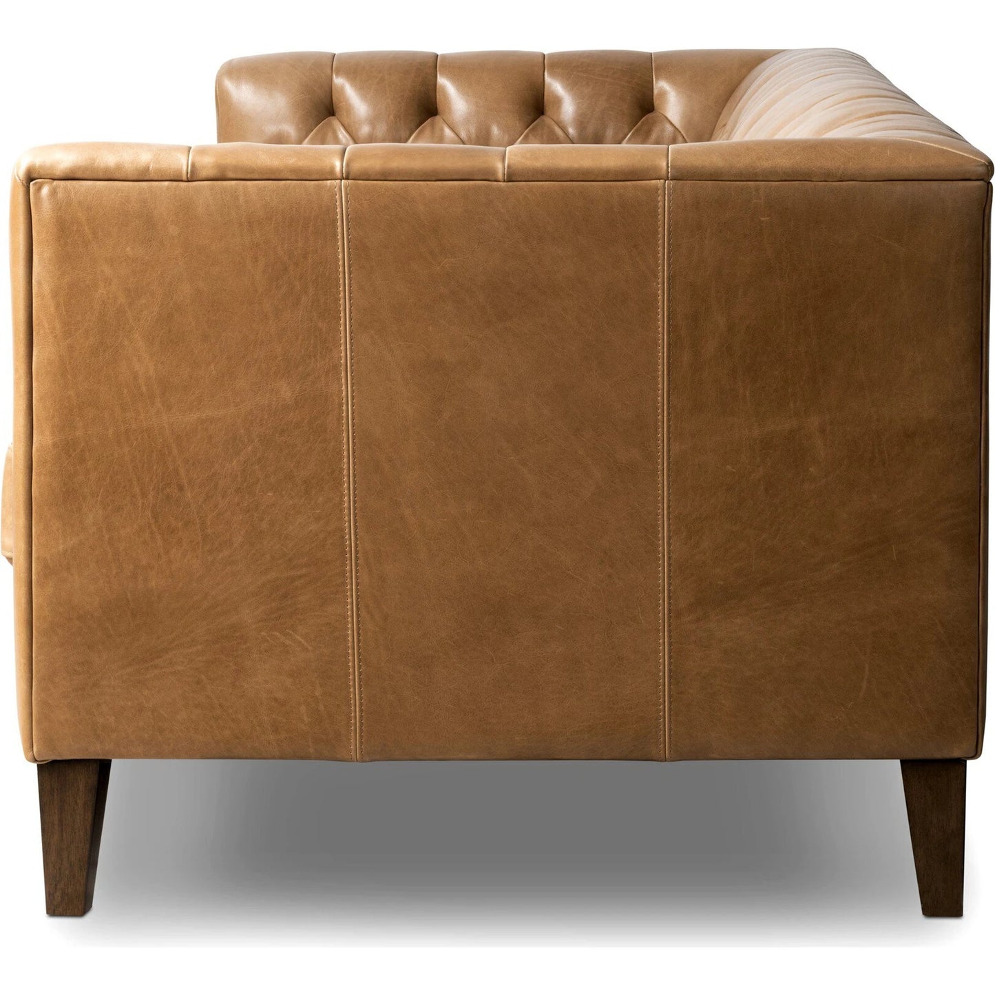 003 SI-2137648 | Additional Silo | Thurston Sofa by Four Hands in dakota warm taupe and almond. Made from top grain leather, solid parawood, solid poplar in a modern style.