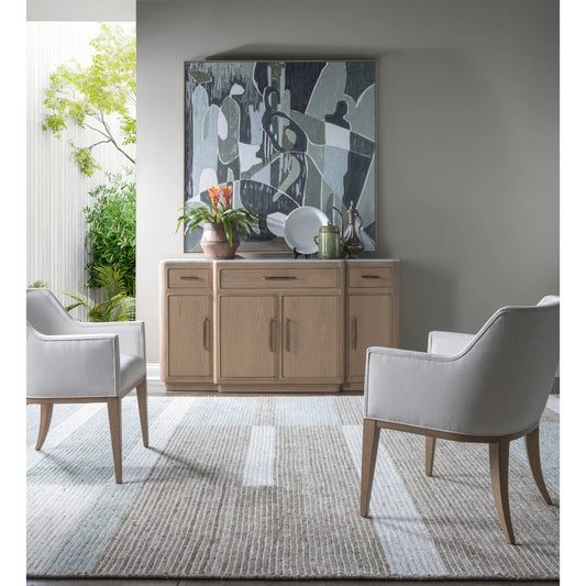 Simpatico Buffet w/ Marble Top by Artistica Home. Made from oak, marble in a transitional style.