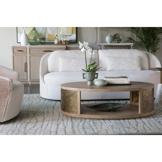 Simpatico Oval Cocktail Table by Artistica Home. Made from unique in a transitional style.