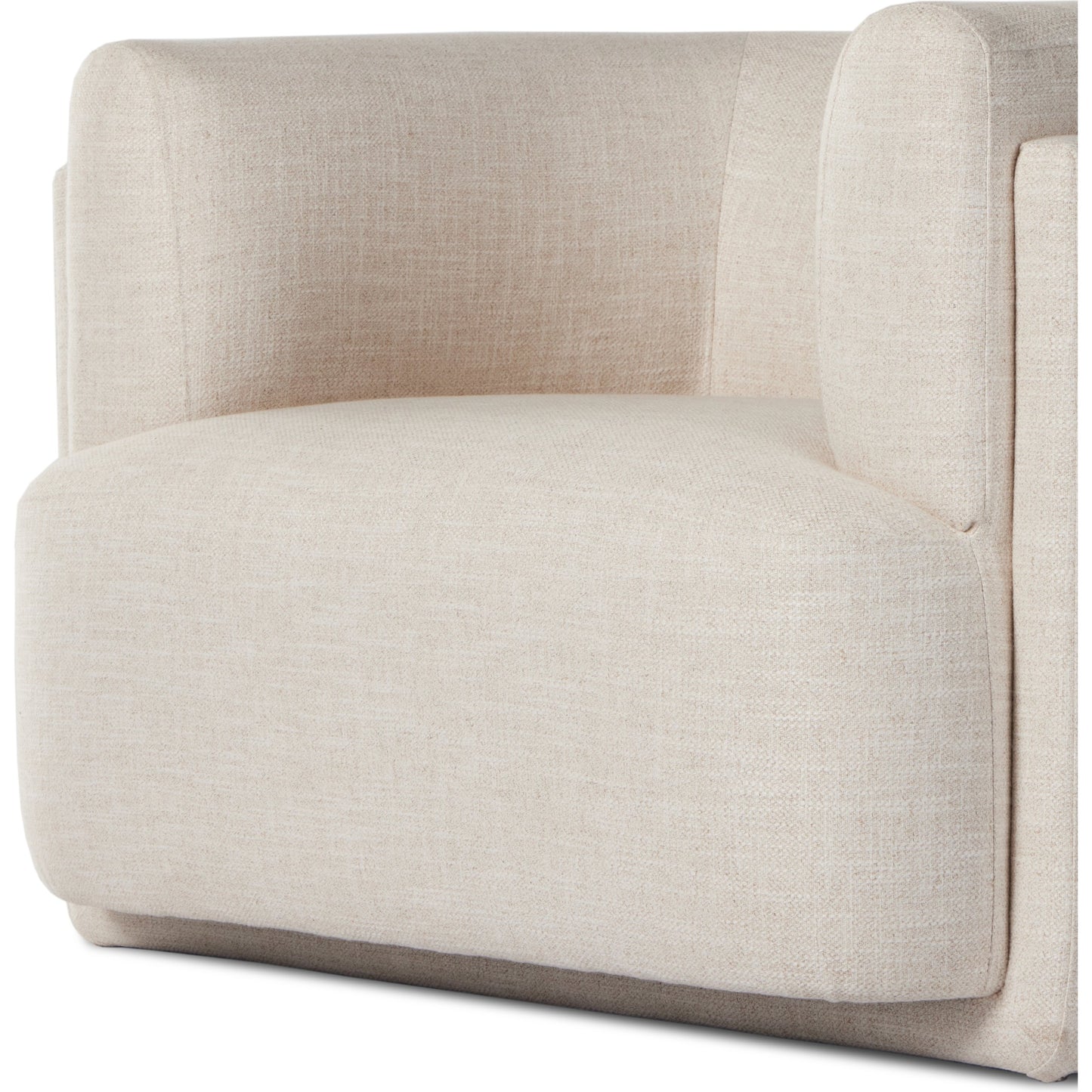 005 SI-2001447 | Additional Silo | Hartley Chair by Four Hands in dover crescent. Made from 71% viscose (rayon), 17% polyester, 12% flax, linen, poplar plywood, 100% polyester in a modern style.