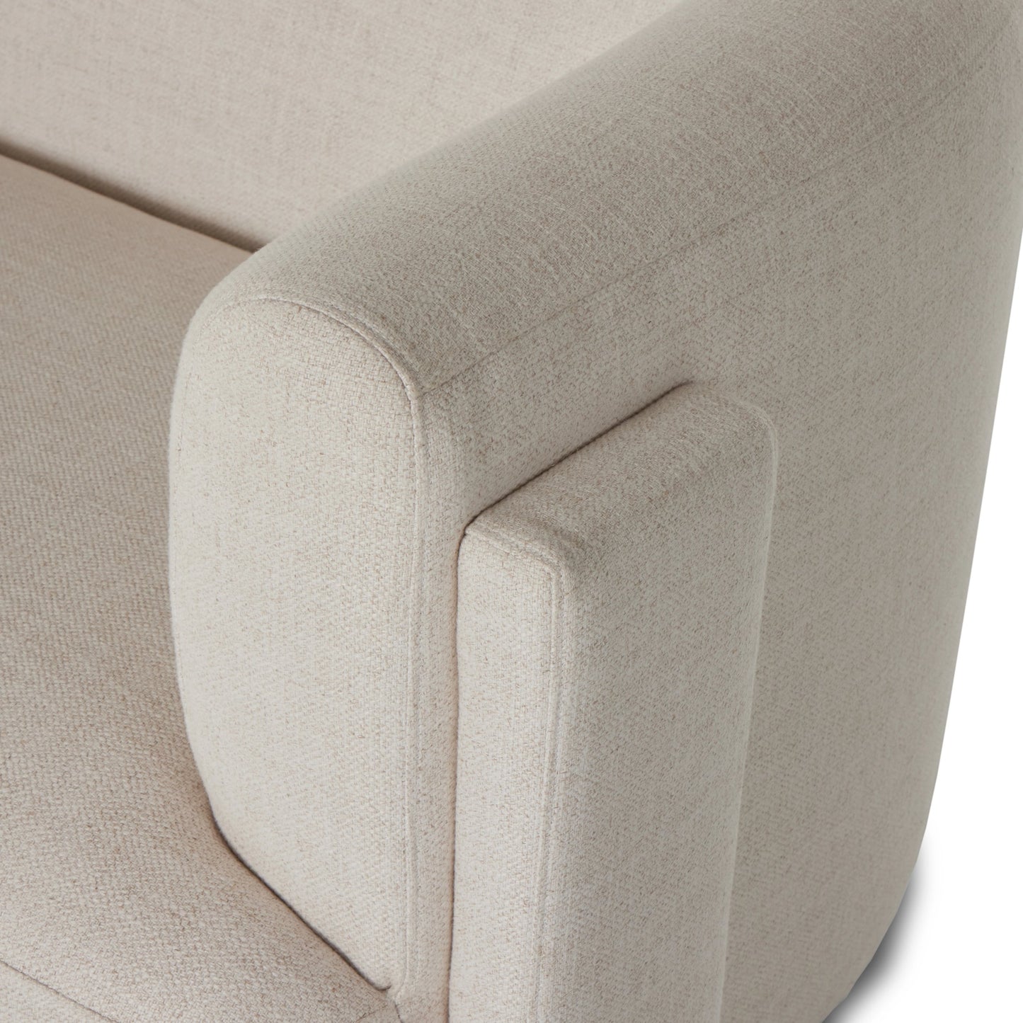 010 SI-2001448 | Additional Silo | Hartley Sofa by Four Hands in dover crescent. Made from 71% viscose (rayon), 17% polyester, 12% flax, linen, poplar plywood, 100% polyester in a modern style.