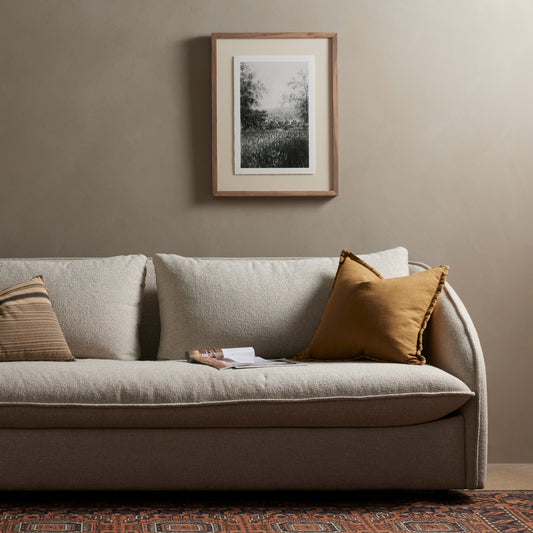 Landscape Study II by Aileen Fitzgeral by Four Hands in rustic walnut. Made from linen backer, rustic walnut in a transitional style.