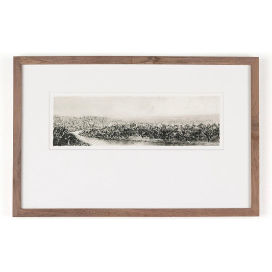 001 SI-1901297 | Primary Silo | Hill Country Study II by Aileen Fitzgerald by Four Hands. Made from rustic walnut, acrylic glazing in a transitional style.