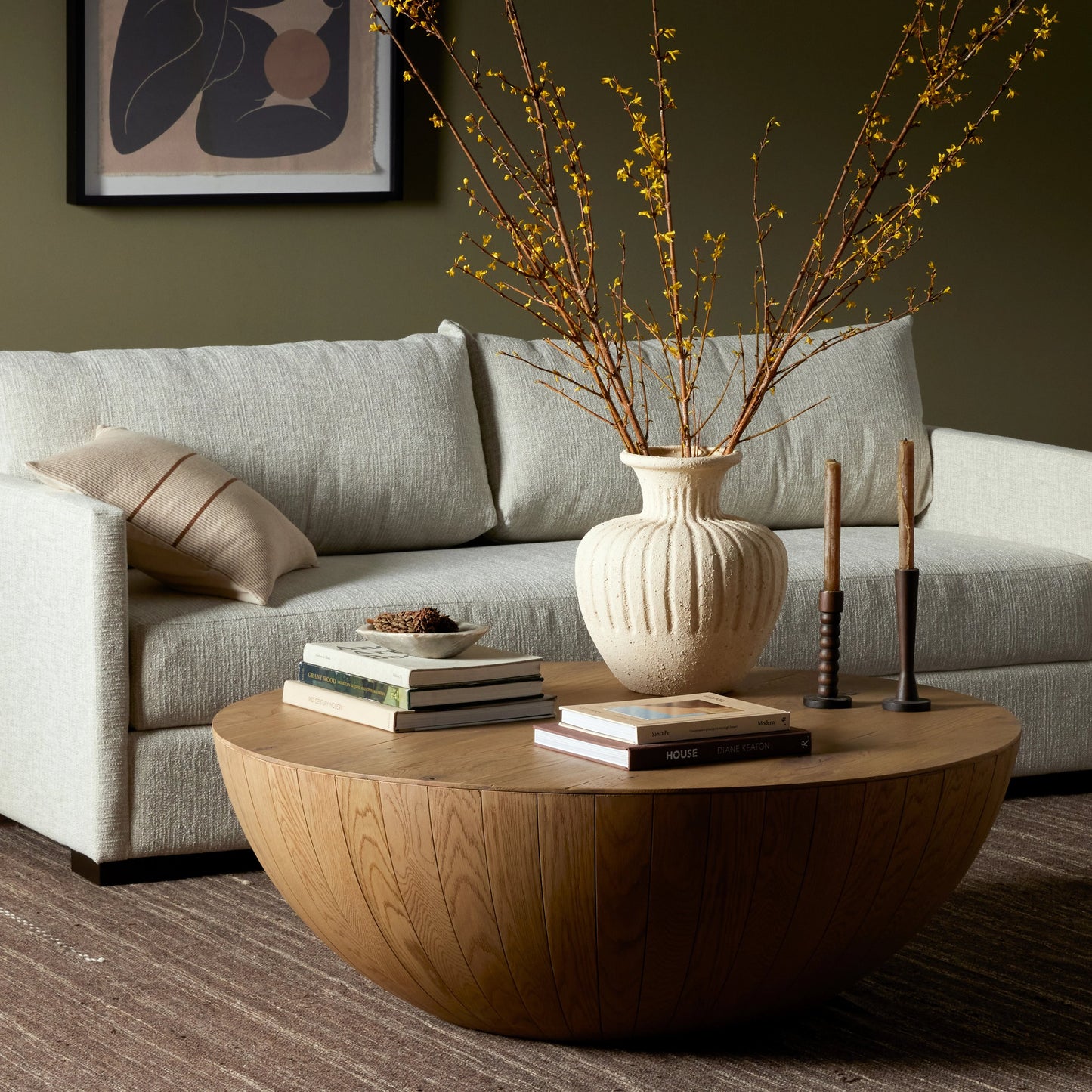 014 SI-1980651 | Lifestyle | Ryan Coffee Table by Four Hands in natural oak solid. Made from resawn oak, oak veneer, engineered hardwood in a eclectic & global style.