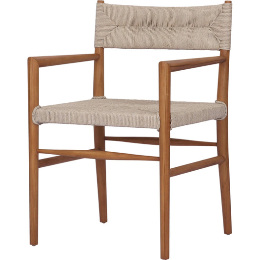 001 SI-2074442 | Primary Silo | Lomas Outdoor Dining Armchair by Four Hands. Made from solid teak, 100% polyethylene in a modern style.