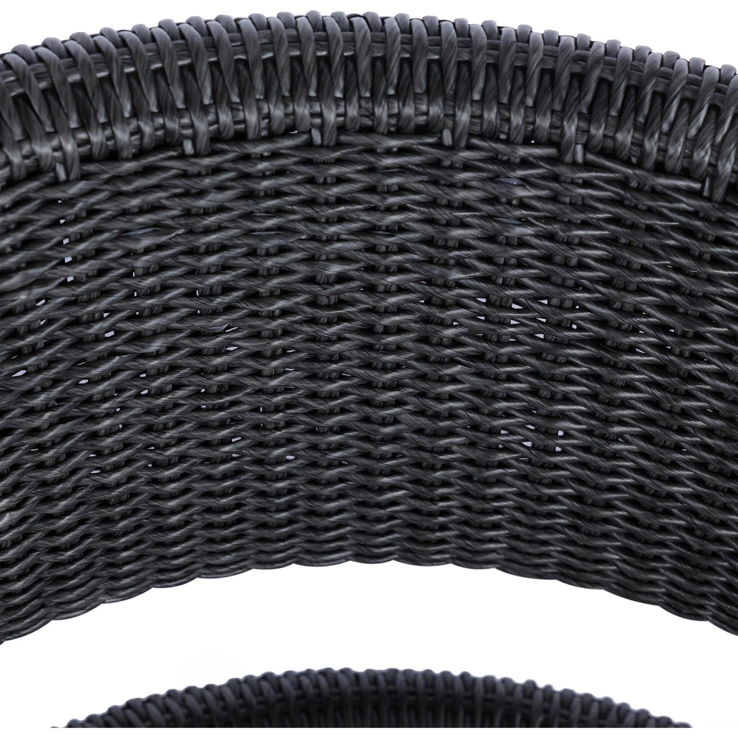 026 SI-2137373 | Closeup | Hawkins Outdoor Swivel Chair by Four Hands. Made from 100% olefin, 100% polyethylene, 91% polyurethane foam pad, 9% polyester fiber batting in a modern style.