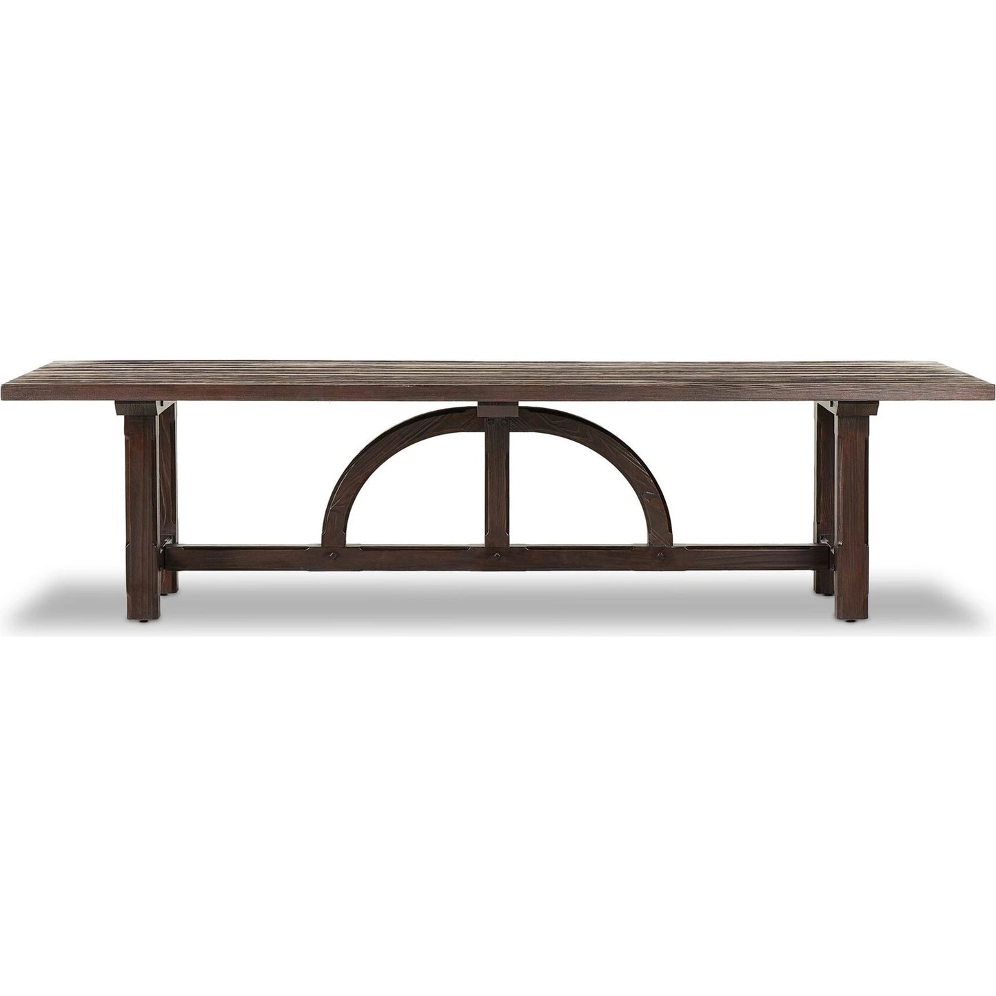 002 SI-2137638 | Additional Silo | The Arch Dining Table by Four Hands in medium brown fir. Made from thick pine veneer, solid pine, engineered hardwood in a modern style.