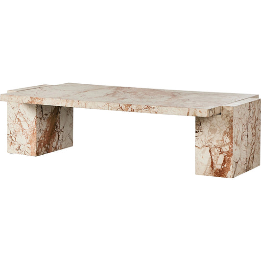 001 SI-2158426 | Primary Silo | Romano Coffee Table by Four Hands in desert taupe marble. Made from solid marble, engineered hardwood in a modern style.