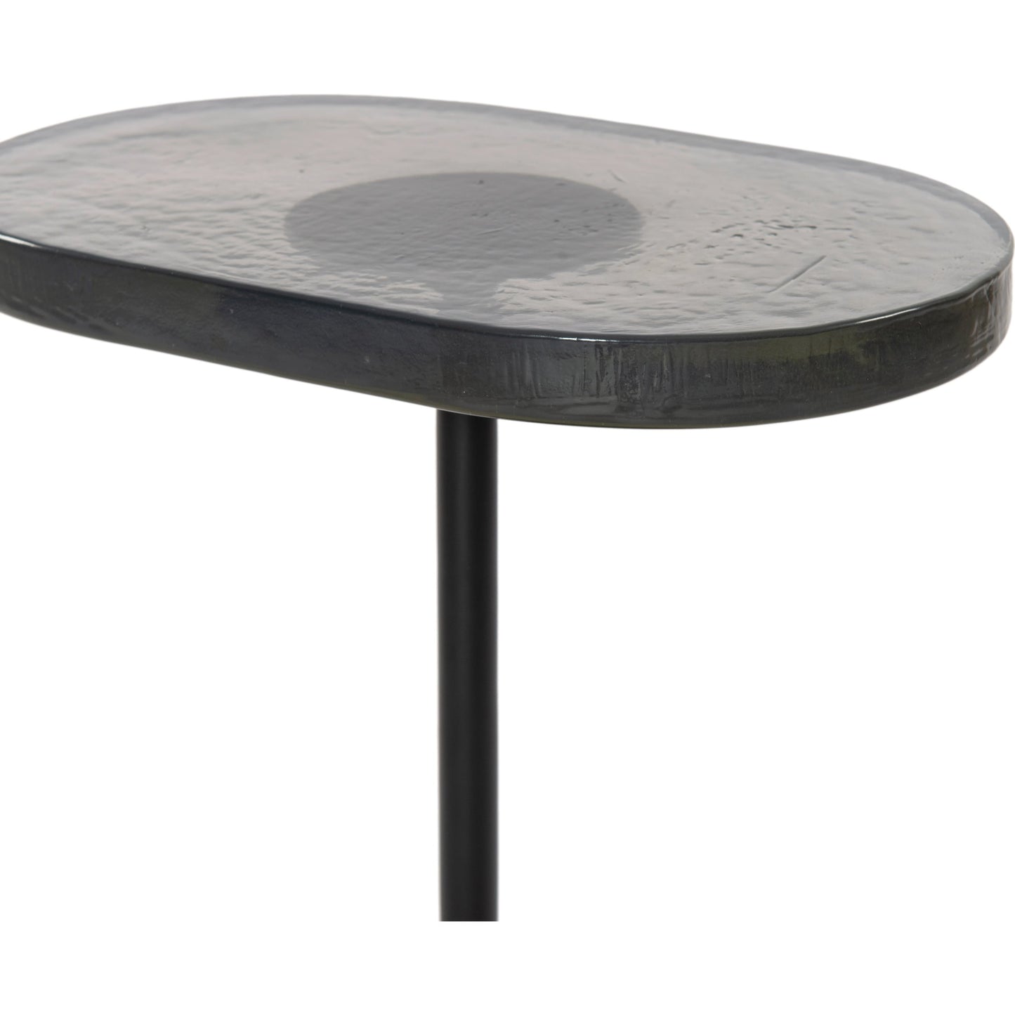 004 SI-2074834 | Additional Silo | Vinia End Table by Four Hands in light blue cast glass, iron matte black. Made from iron, cast glass in a modern style.