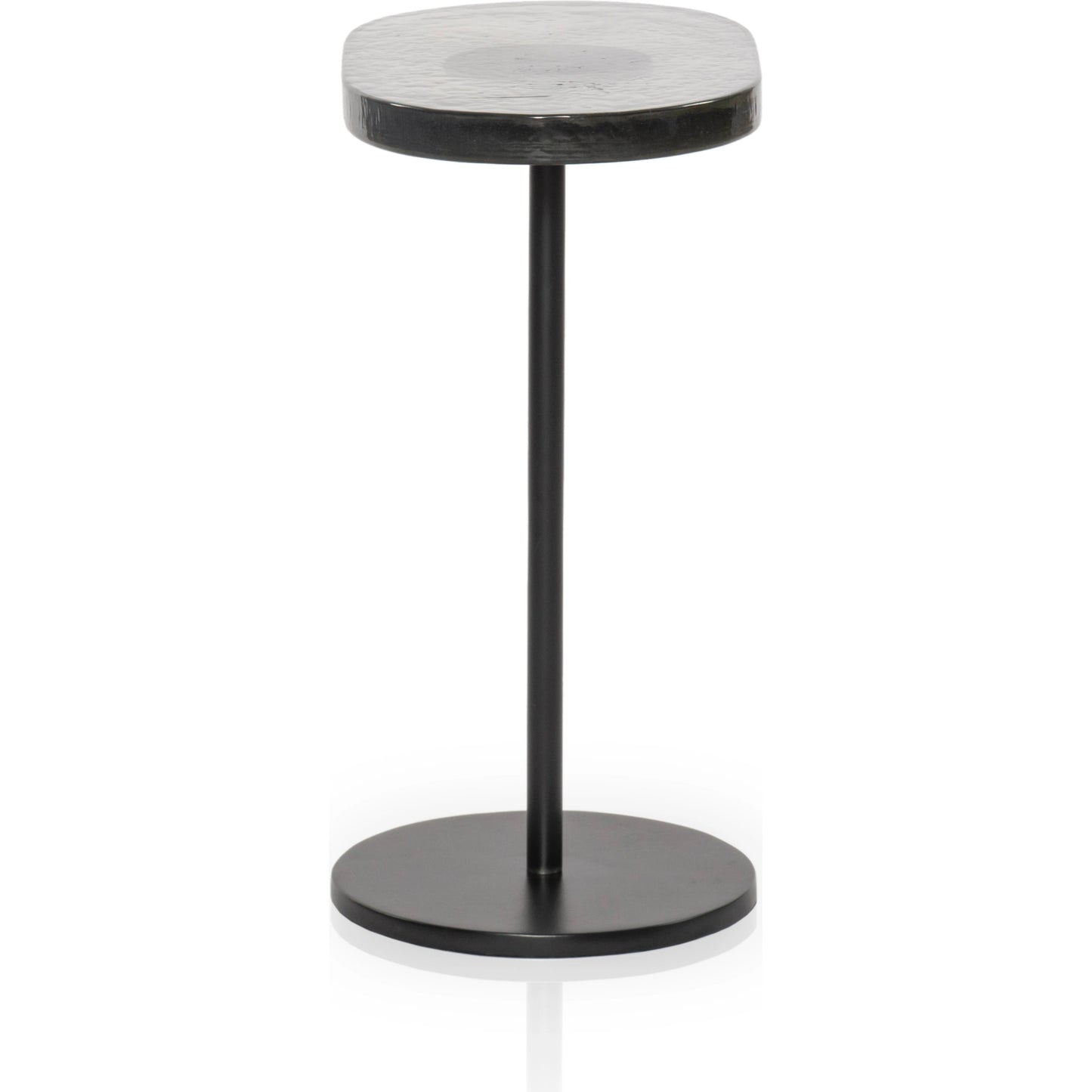 003 SI-2074834 | Additional Silo | Vinia End Table by Four Hands in light blue cast glass, iron matte black. Made from iron, cast glass in a modern style.