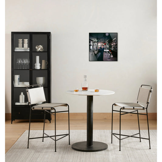 Nicholsons by Slim Aarons by Four Hands. Made from black maple, gloss white chromaluxe in a modern style.