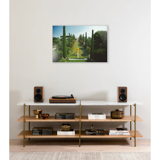 Les Sophores by Slim Aarons by Four Hands. Made from white maple, gloss white chromaluxe in a modern style.
