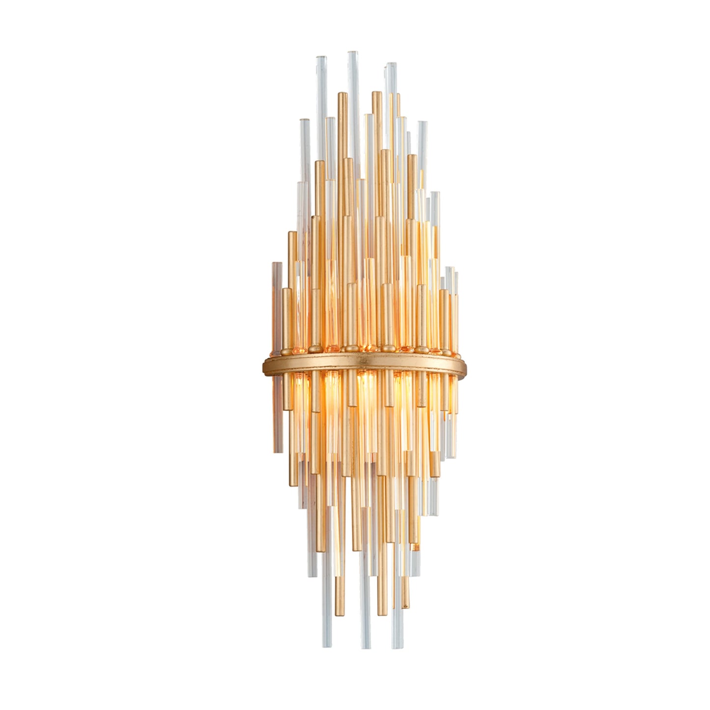 003 SI-2072952 | Additional Silo | Theory Wall Sconce by Corbett in gold leaf, silver leaf. Made from unique in a modern style.