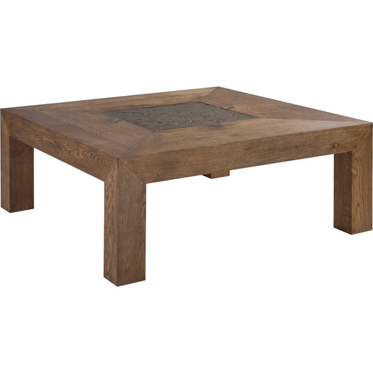 001 SI-2540400 | Primary Silo | Barnaby Square Cocktail Table by Artistica Home in champagne bronze. Made from white oak in a unique style.