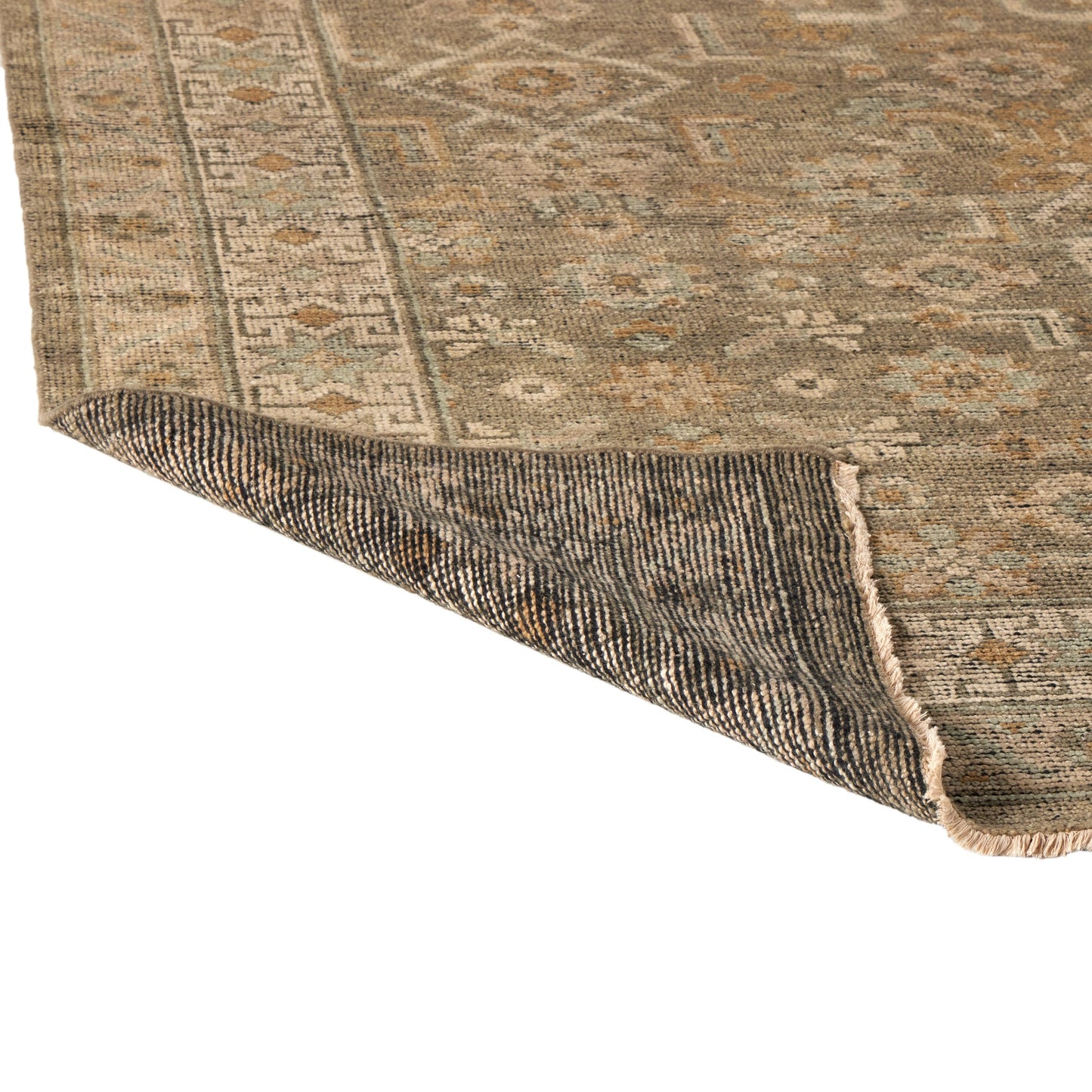 004 SI-2074401 | Closeup | Kenli Hand-Knotted Rug by Four Hands in kenli. Made from 100% wool in a unique style.