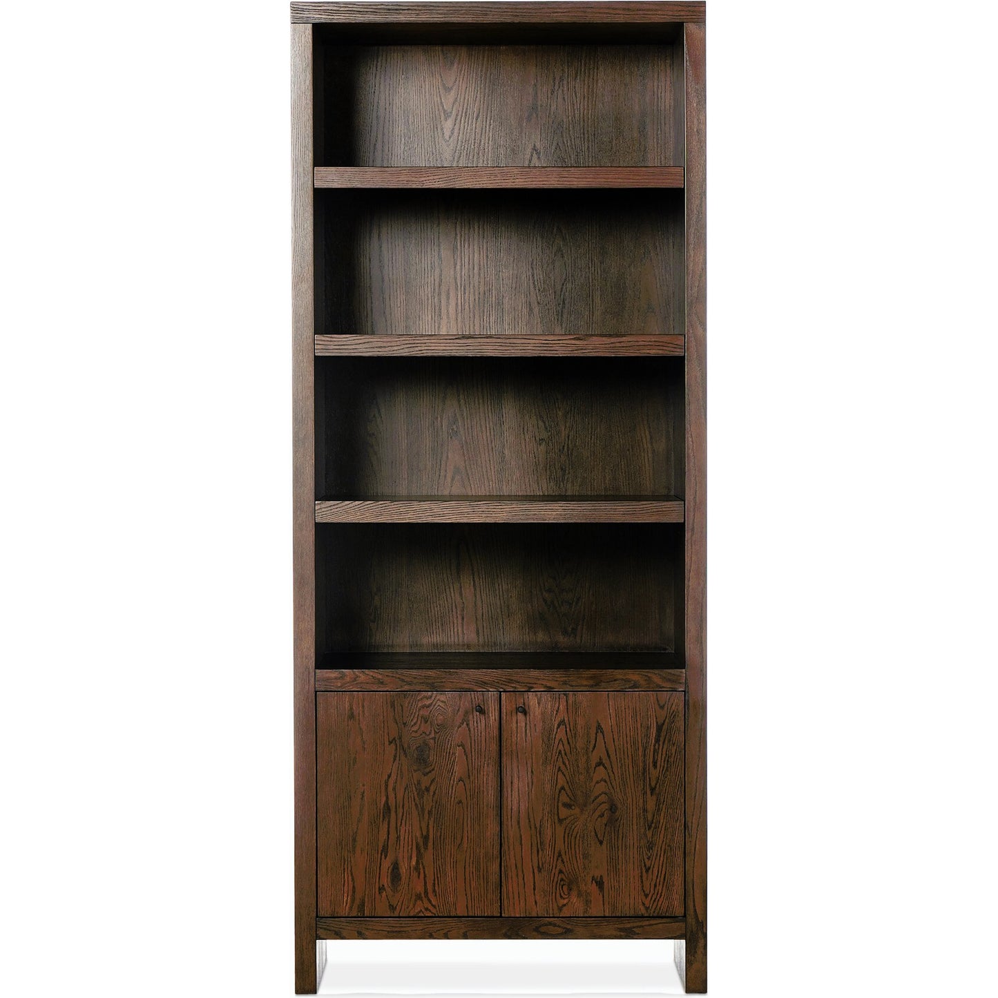 002 SI-2158551 | Additional Silo | Torrington Bookcase by Four Hands in umber oak veneer. Made from oak veneer, resawn oak in a modern style.