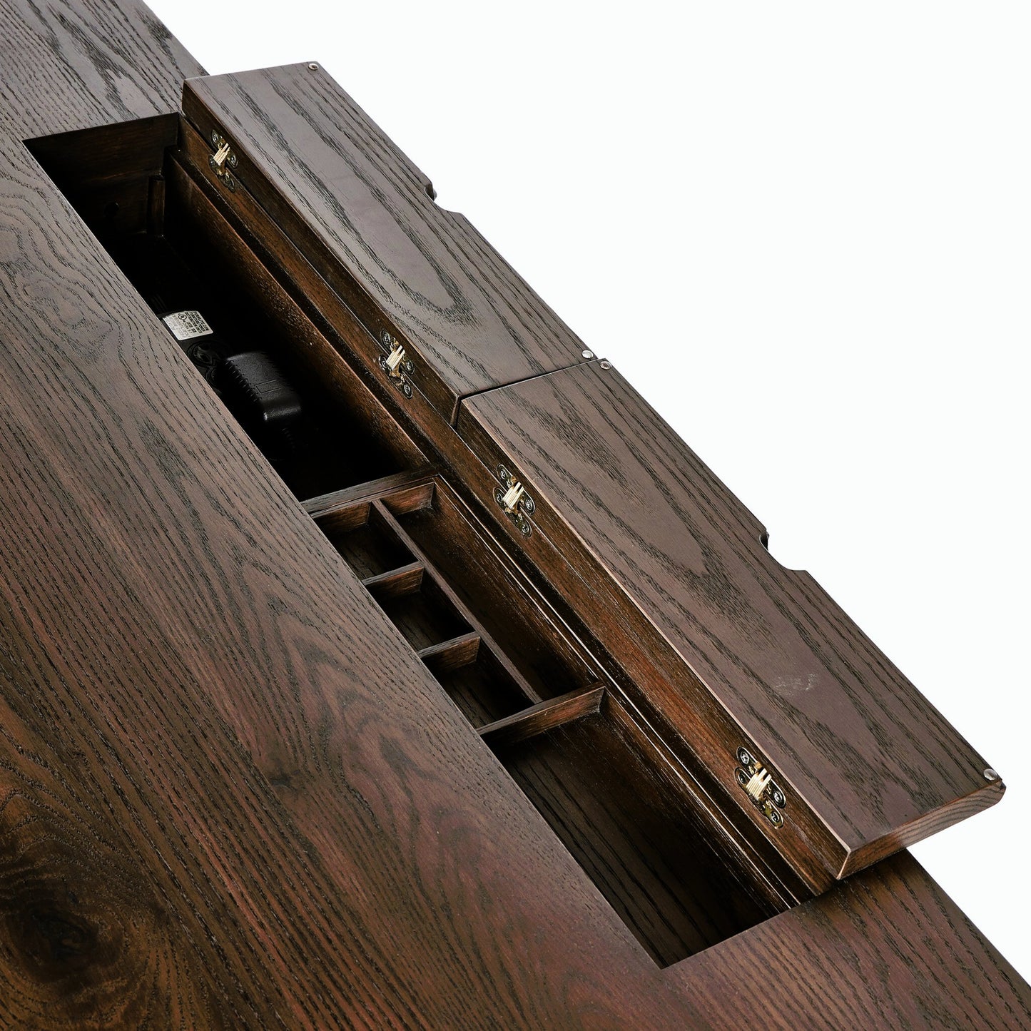 017 SI-2158553 | Closeup | Torrington Desk by Four Hands in umber oak. Made from resawn oak in a modern style.