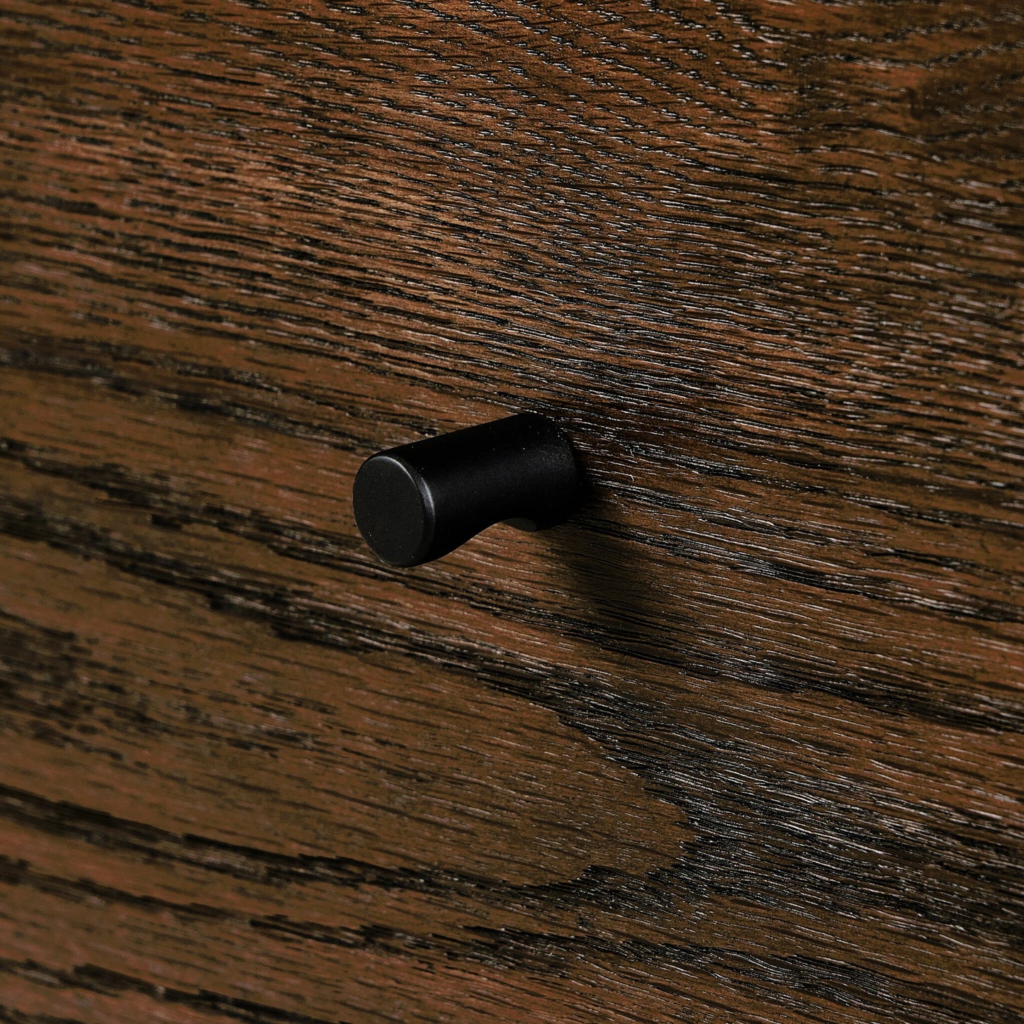 010 SI-2158552 | Closeup | Torrington Charging Nightstand by Four Hands in umber oak, umber oak veneer and umber oak. Made from resawn oak, oak veneer in a modern style.