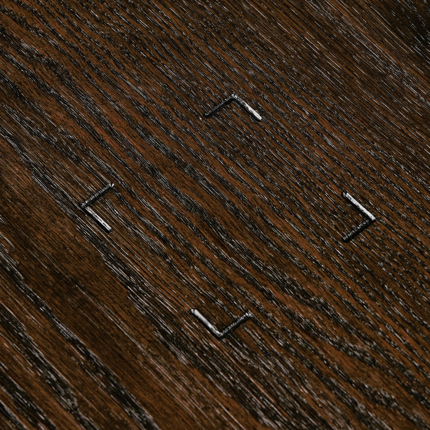 012 SI-2158552 | Closeup | Torrington Charging Nightstand by Four Hands in umber oak, umber oak veneer and umber oak. Made from resawn oak, oak veneer in a modern style.