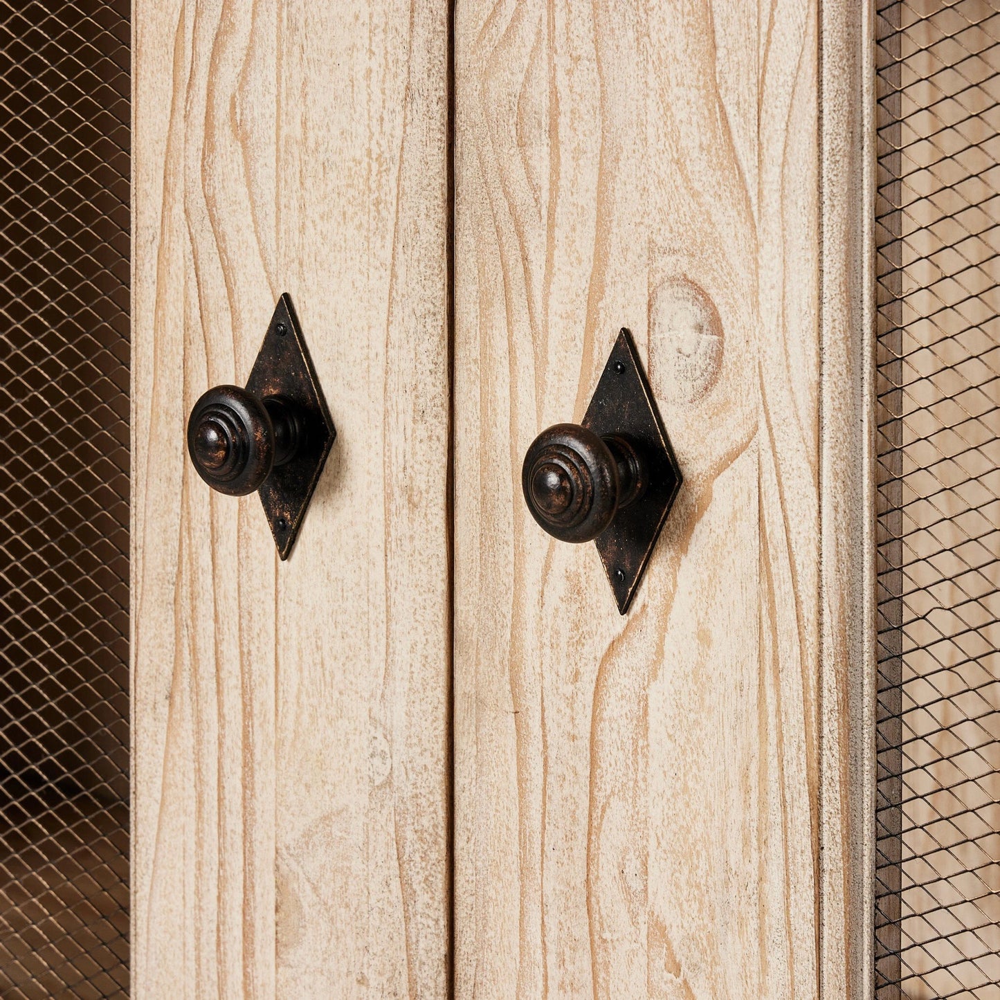 010 SI-2137632 | Closeup | The "Please No More Doors" Cabinet by Four Hands in natural pine. Made from solid pine, thick pine veneer in a modern style.