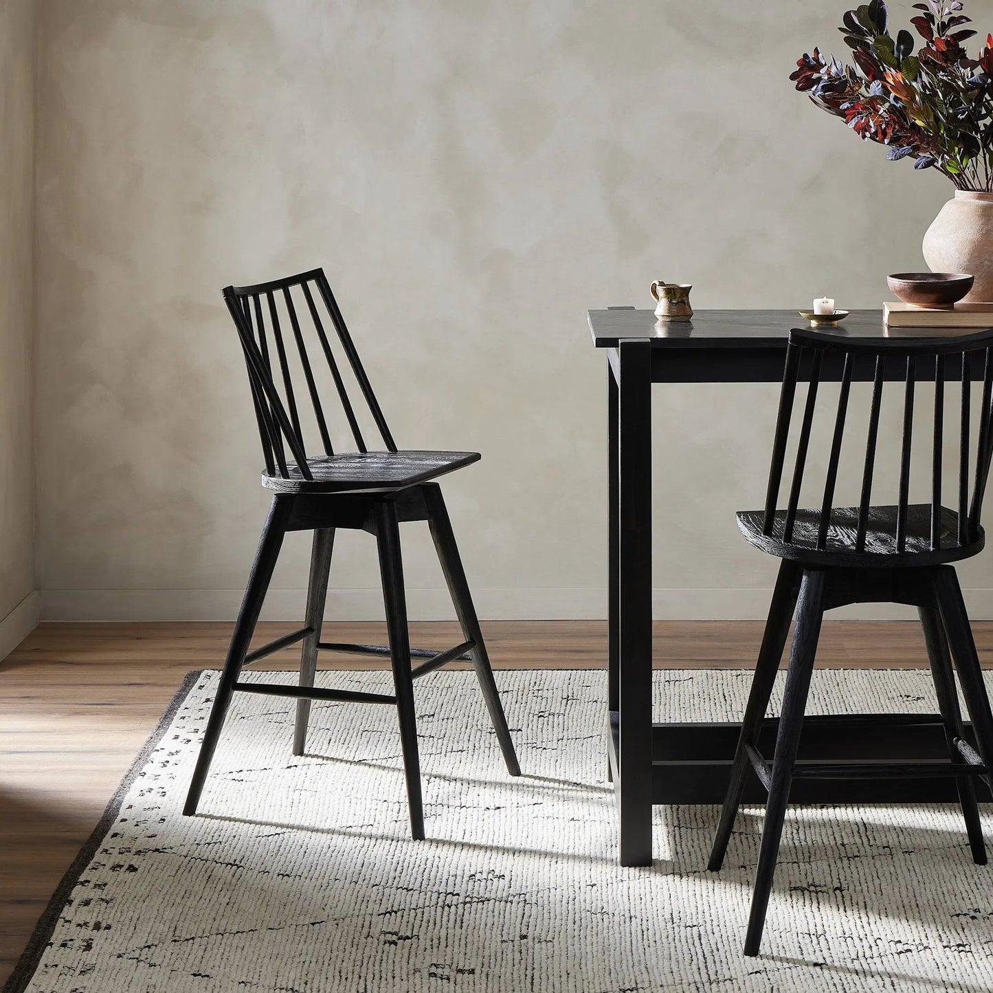 069 SI-2137467 | Lifestyle | Lewis Swivel Counter Stool by Four Hands. Made from unique in a modern style.