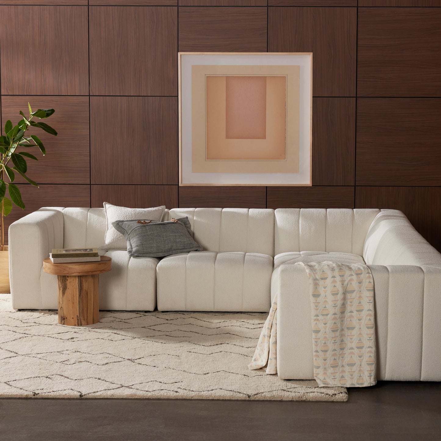 039 SI-1980490 | Lifestyle | Langham Channeled 5-Piece Sectional by Four Hands. Made from unique in a modern style.