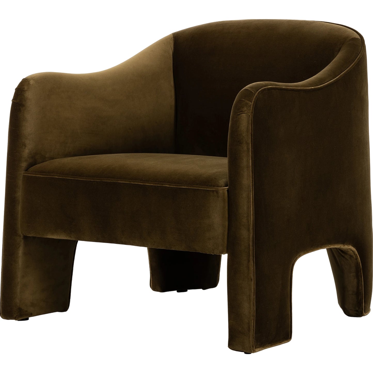 001 SI-2074755 | Primary Silo | Sully Chair by Four Hands in surrey moss. Made from 76.8% cotton, 23.2% polyester, poplar plywood, 100% polyester in a modern style.