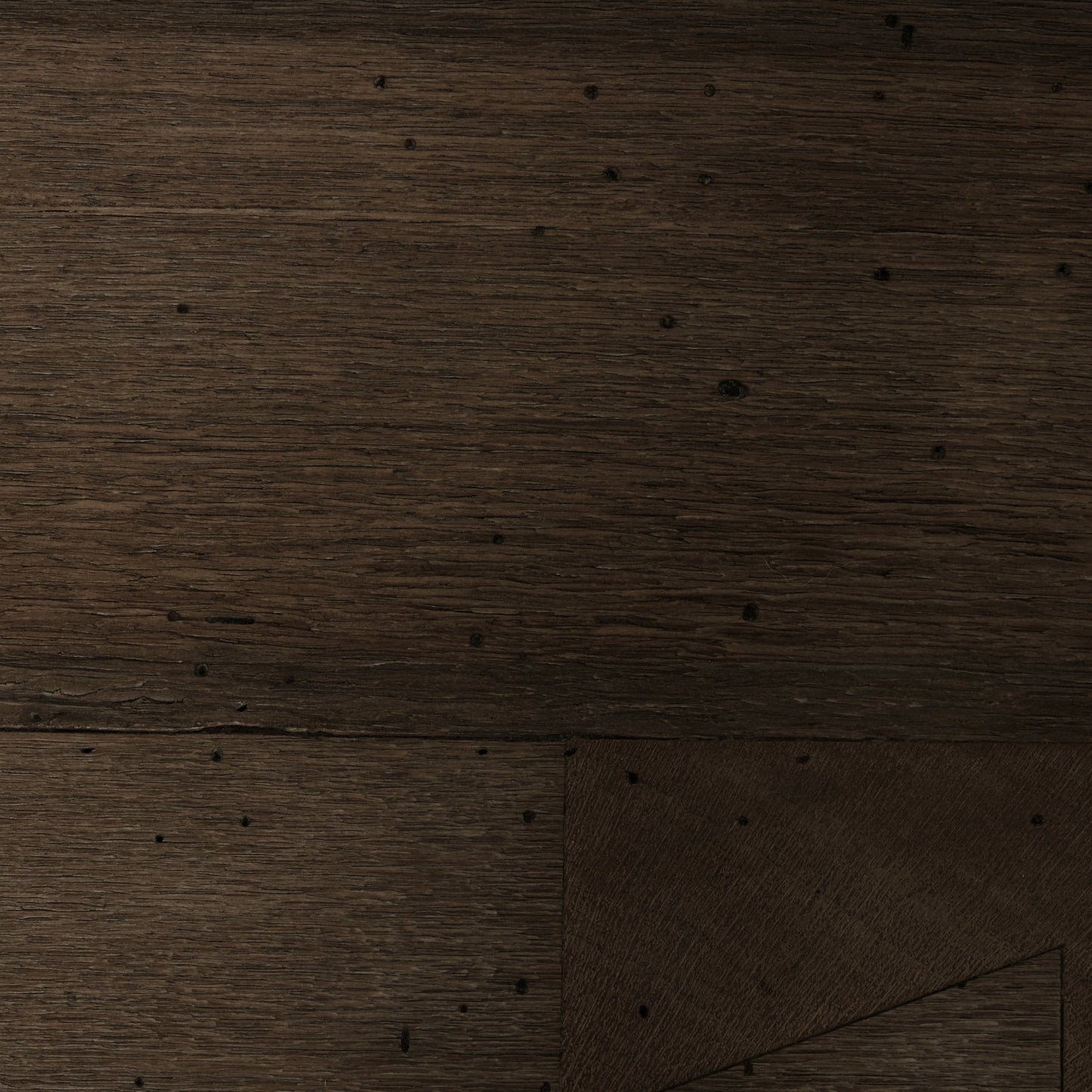 016 SI-2000879 | Closeup | Abaso Rectangular Coffee Table by Four Hands. Made from thick oak veneer, engineered hardwood in a modern style.