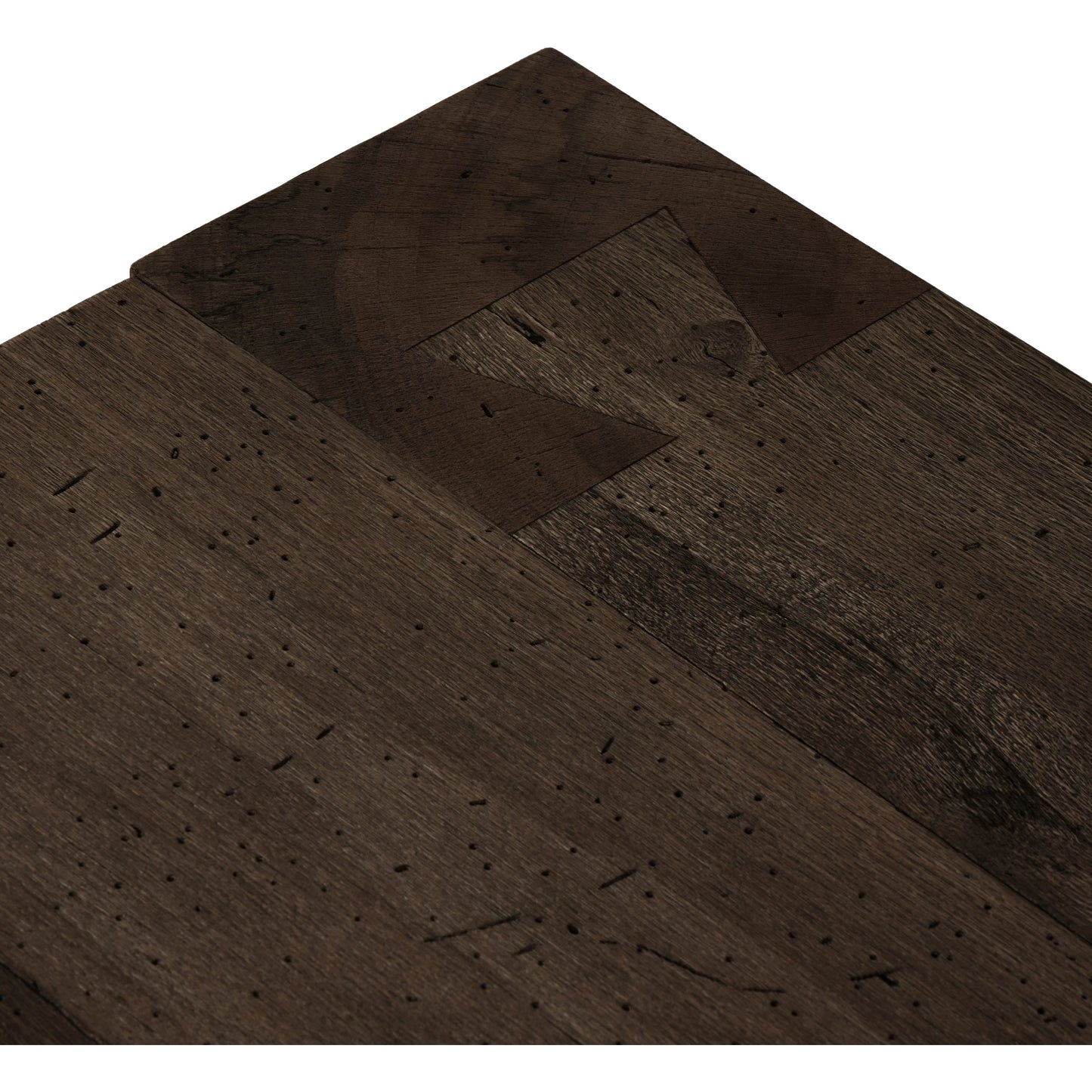 018 SI-2000879 | Closeup | Abaso Rectangular Coffee Table by Four Hands. Made from thick oak veneer, engineered hardwood in a modern style.