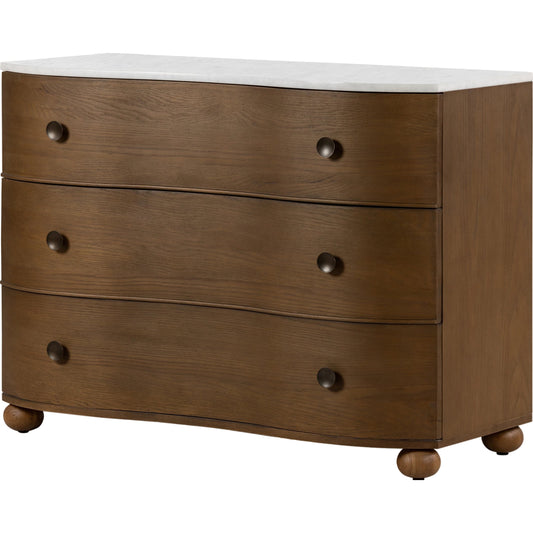 001 SI-2074786 | Primary Silo | Tiago Marble Chest by Four Hands. Made from solid oak, oak veneer, solid marble in a modern style.