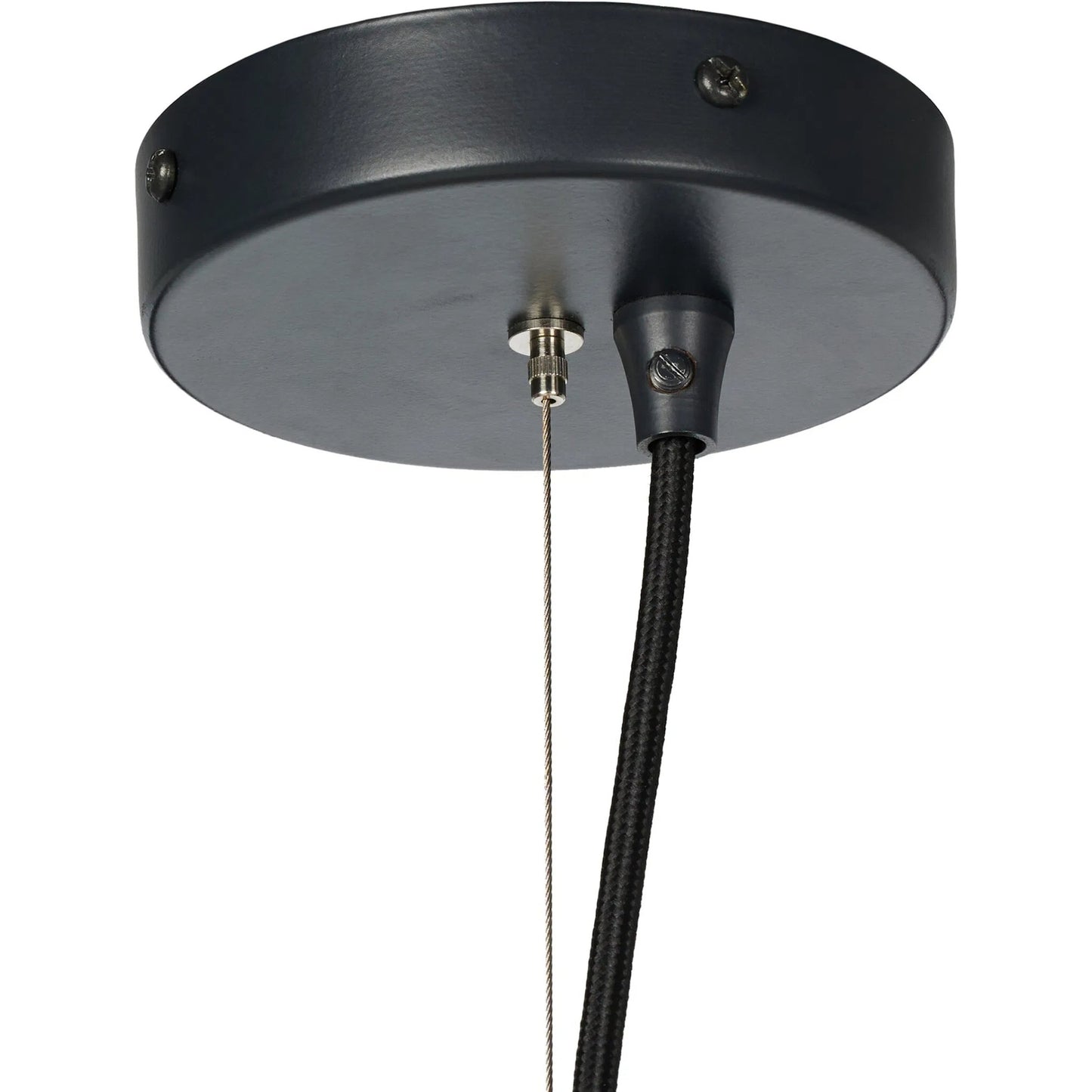 004 SI-2320163 | Closeup | Mccarthy Pendant by Four Hands in beige linen, antiqued iron. Made from 100% cotton, iron in a modern style.