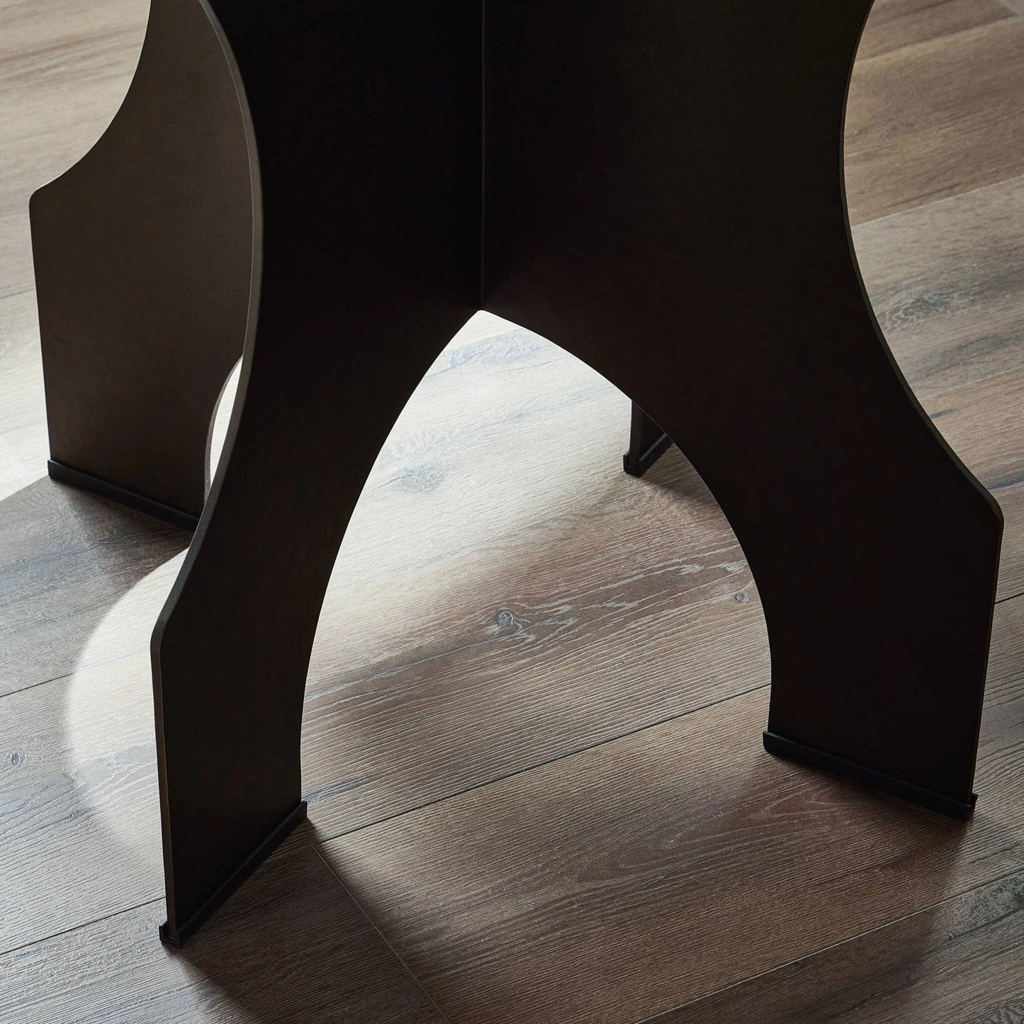 011 SI-2137573 | Closeup | Round Side Table in Solid Iron by Four Hands in bronze hammered textured. Made from iron in a modern style.