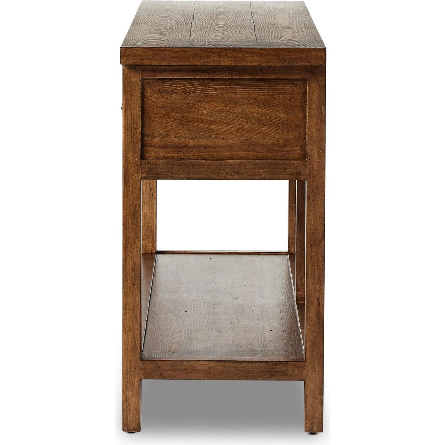 003 SI-2137644 | Additional Silo | The Lazy Monsieur Partouche Table by Four Hands in distressed brown. Made from pine veneer, solid pine in a modern style.