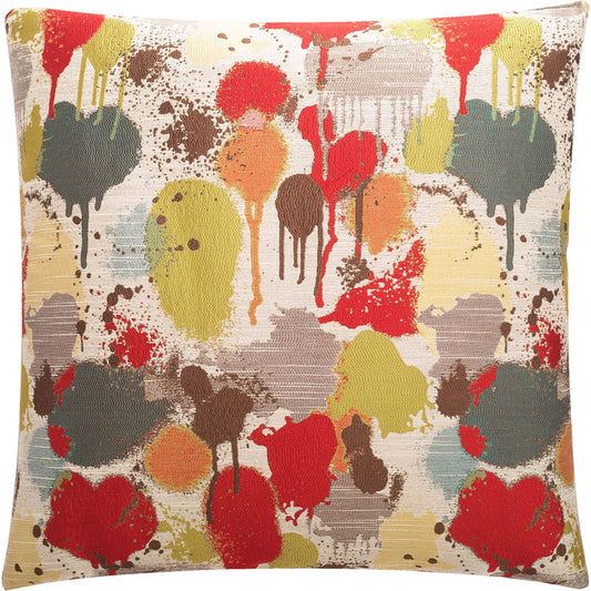 001 SI-2381190 | Primary Silo | Funfetti Pillow by DV Kap Home in red. Made from 87.7% polyester, 12.3%rayon in a unique style.