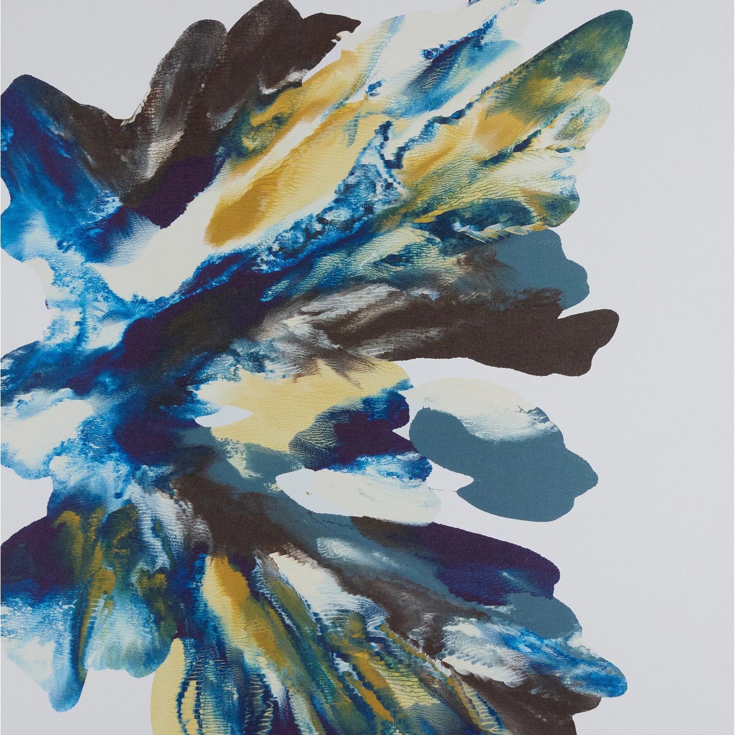 026 SI-2530747 | Closeup | Rorschach Aura Diptych by Orfeo Quagliata by Four Hands in rustic walnut floater, matte canvas. Made from rustic walnut, matte canvas in a eclectic & global style.