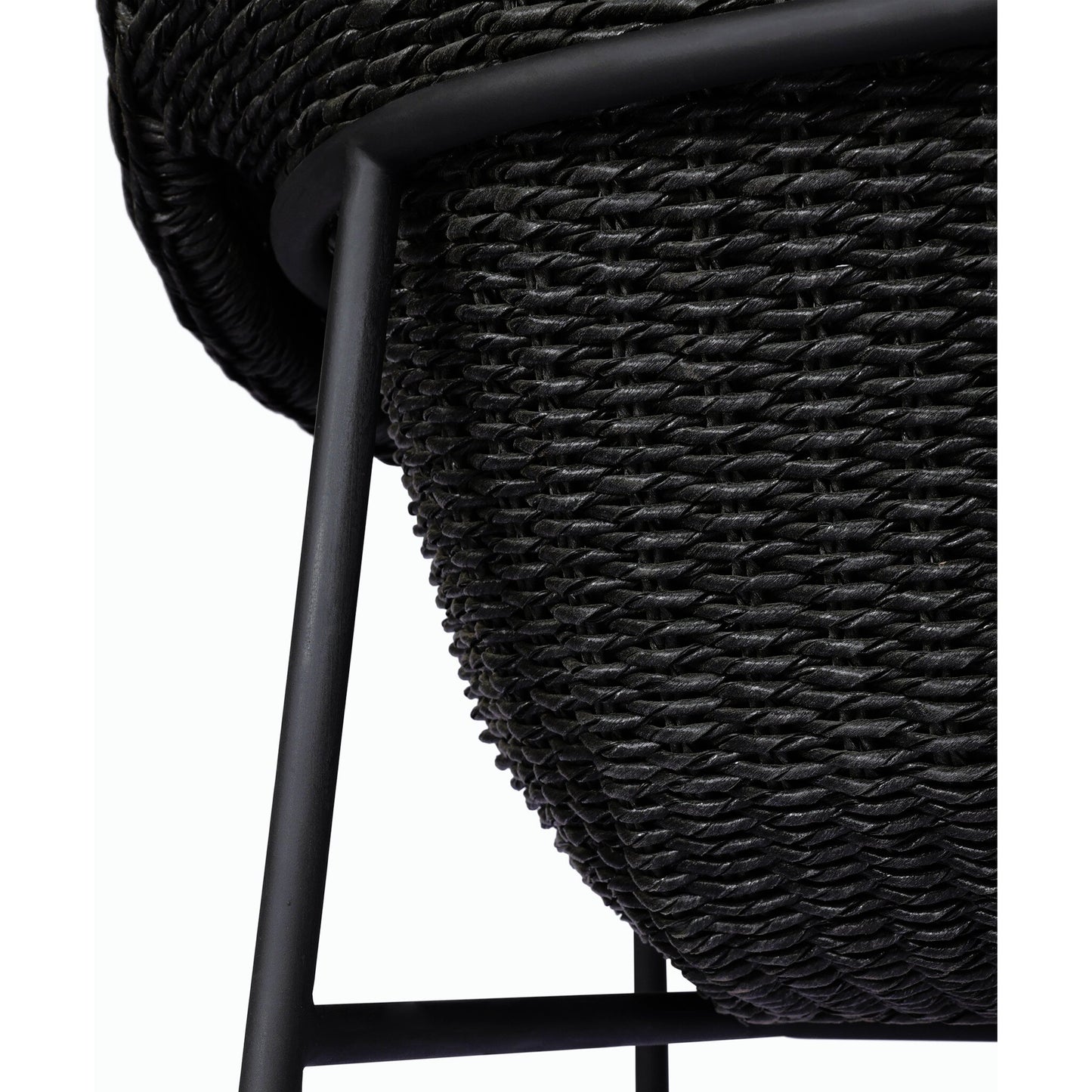 021 SI-2158514 | Closeup | Suerte Outdoor Dining Chair by Four Hands. Made from 100% acrylic, iron, 100% polyethylene in a modern style.
