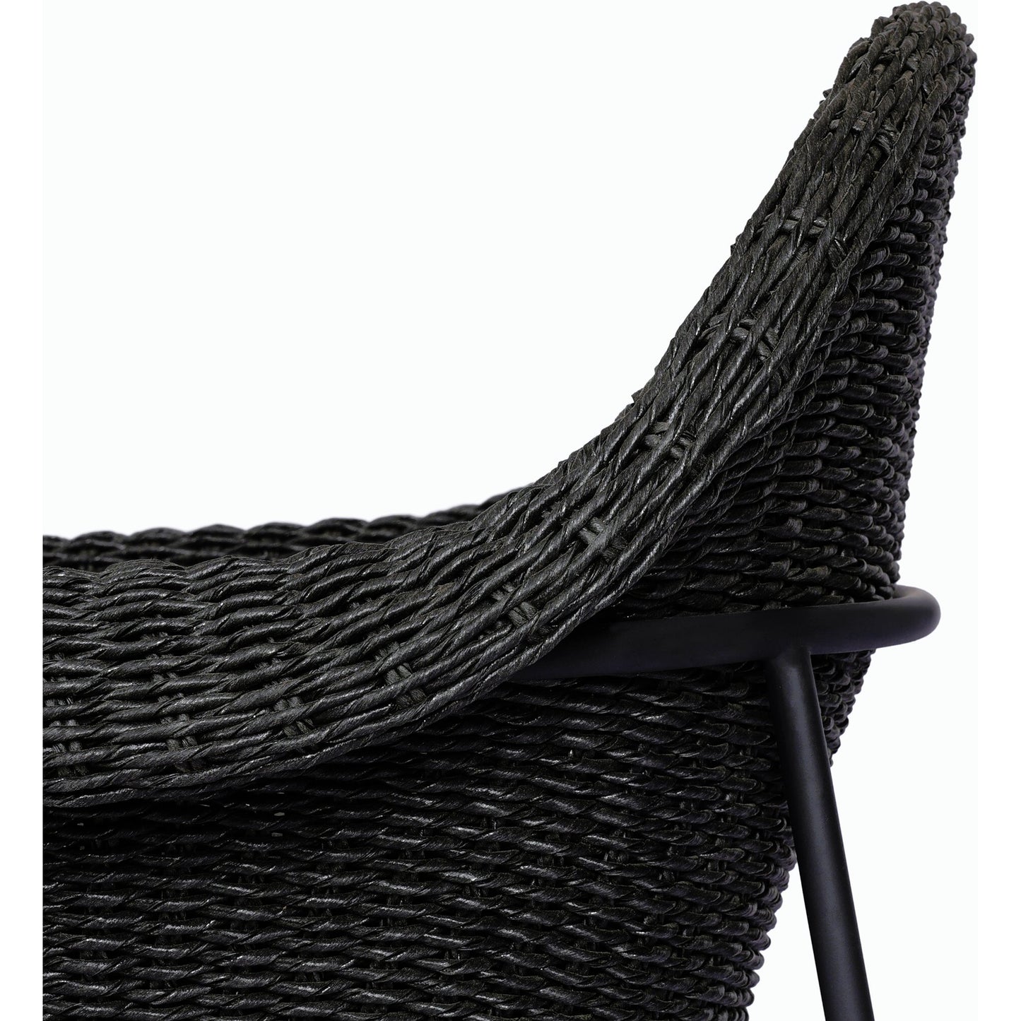 025 SI-2158514 | Closeup | Suerte Outdoor Dining Chair by Four Hands. Made from 100% acrylic, iron, 100% polyethylene in a modern style.