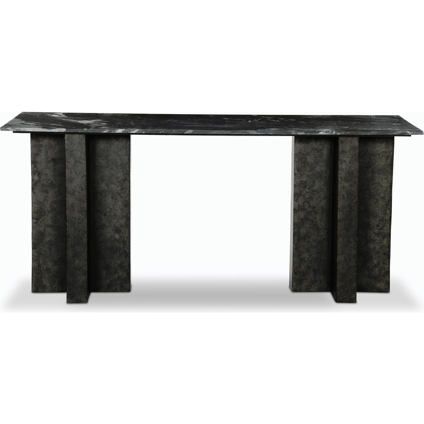 006 SI-2158538 | Additional Silo | Terrell Large Console Table by Four Hands. Made from solid marble, aluminum, engineered hardwood in a modern style.