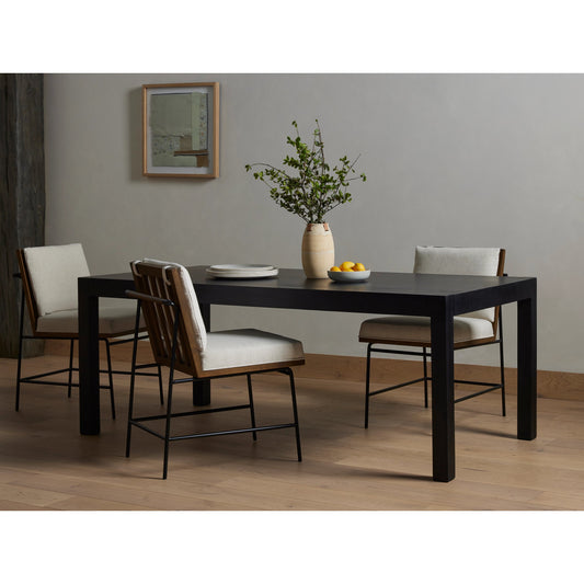 Isador Dining Table by Four Hands. Made from solid poplar in a modern style.