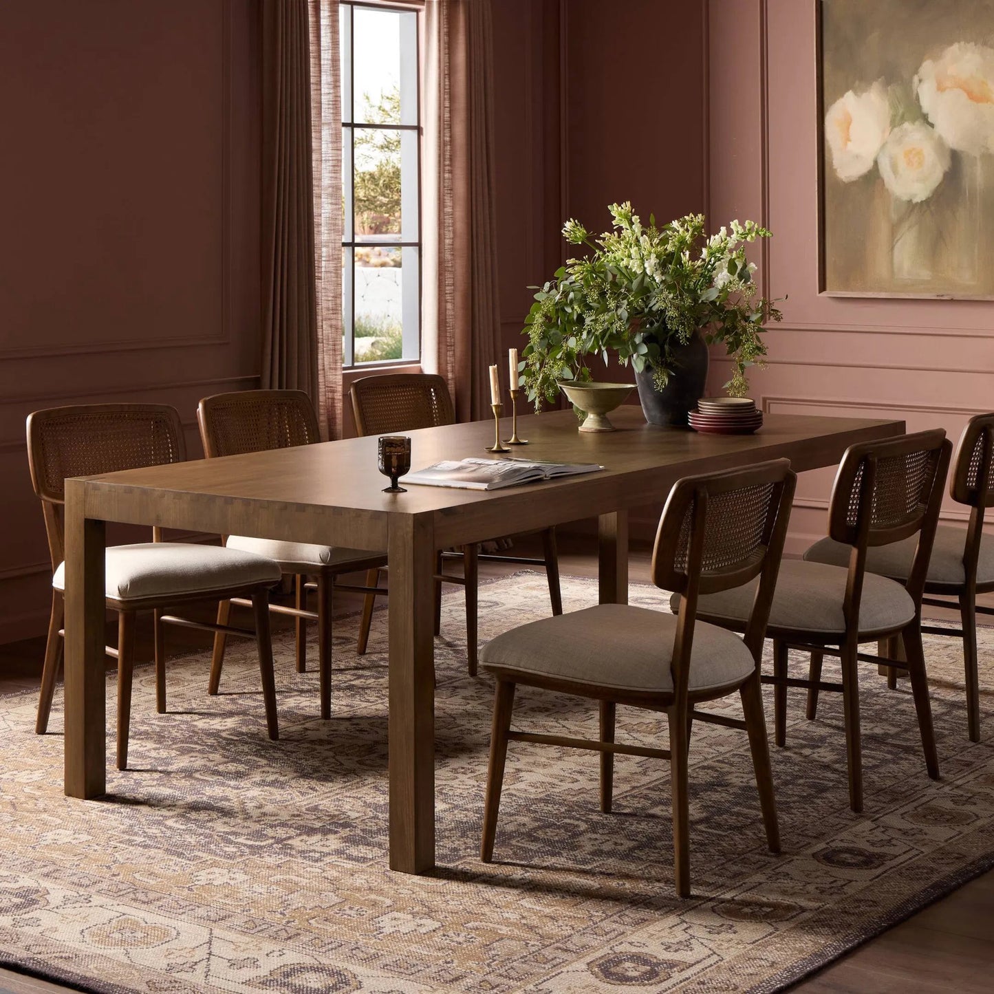 100 SI-2535086 | Lifestyle | Isador Dining Table by Four Hands. Made from solid poplar in a modern style.