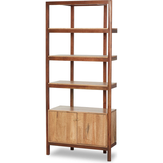 Reza Bookcase by Four Hands. Made from solid acacia, solid parawood in a modern style.