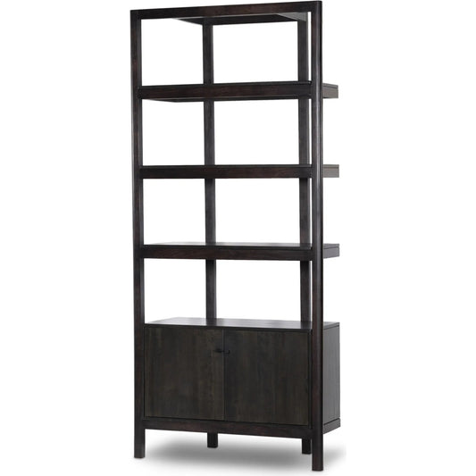 Reza Bookcase by Four Hands. Made from solid acacia, solid parawood in a modern style.