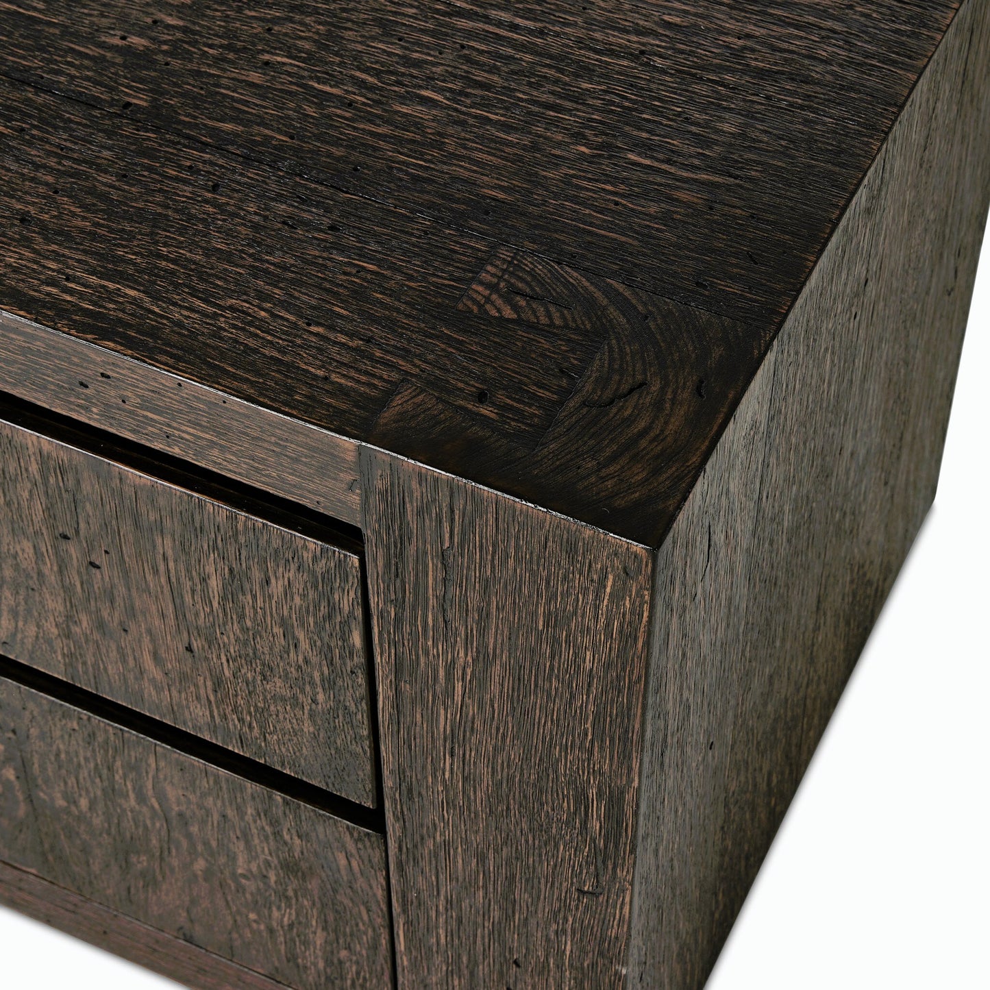 020 SI-2158010 | Closeup | Abaso Nightstand by Four Hands. Made from thick oak veneer, engineered hardwood in a modern style.
