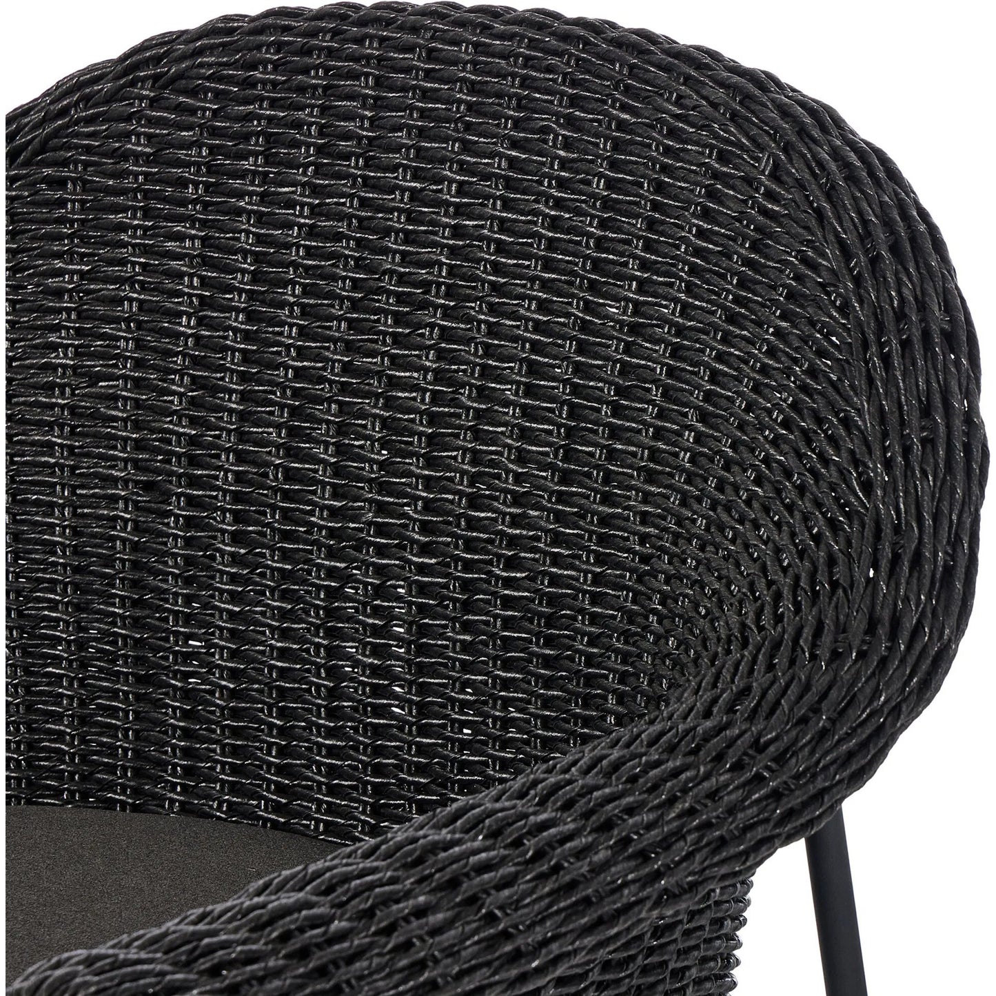 022 SI-2257107 | Closeup | Suerte Outdoor Bar Stool by Four Hands. Made from 100% acrylic, iron, 100% polyethylene in a unique style.
