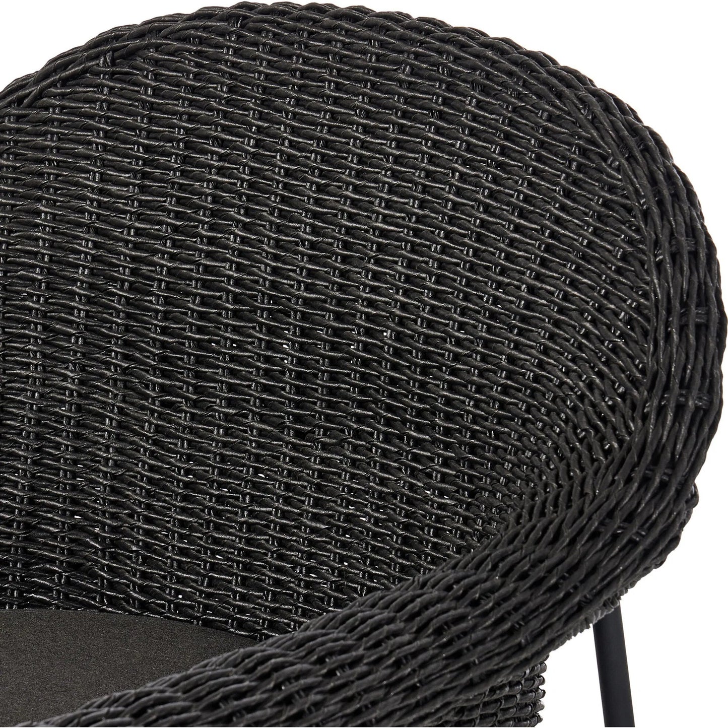021 SI-2257108 | Closeup | Suerte Outdoor Counter Stool by Four Hands. Made from 100% acrylic, iron, 100% polyethylene in a unique style.