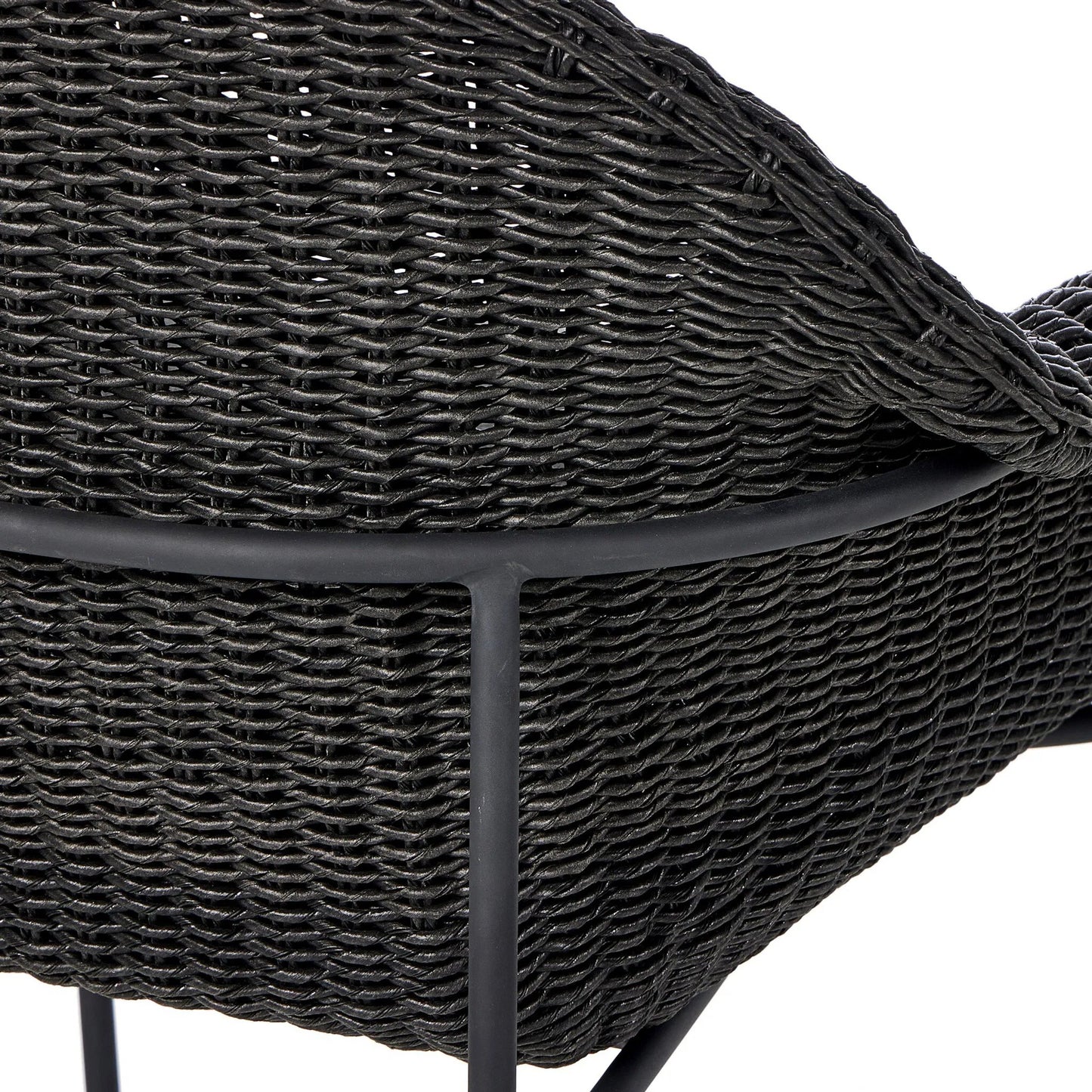 023 SI-2257108 | Closeup | Suerte Outdoor Counter Stool by Four Hands. Made from 100% acrylic, iron, 100% polyethylene in a unique style.