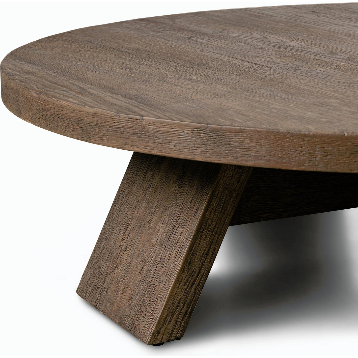 007 SI-2158500 | Closeup | Sparrow Coffee Table by Four Hands in ashen oak resawn. Made from resawn oak, poplar plywood in a modern style.