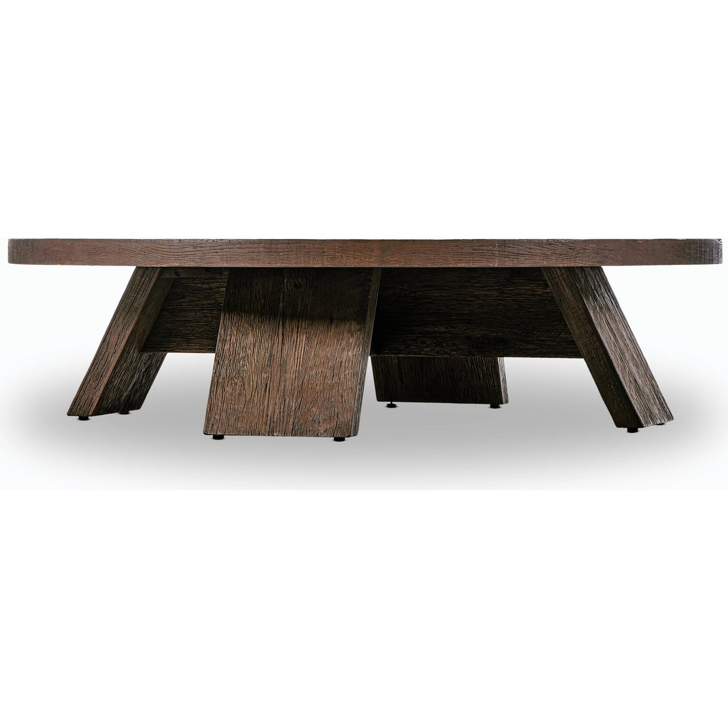 010 SI-2158500 | Closeup | Sparrow Coffee Table by Four Hands in ashen oak resawn. Made from resawn oak, poplar plywood in a modern style.