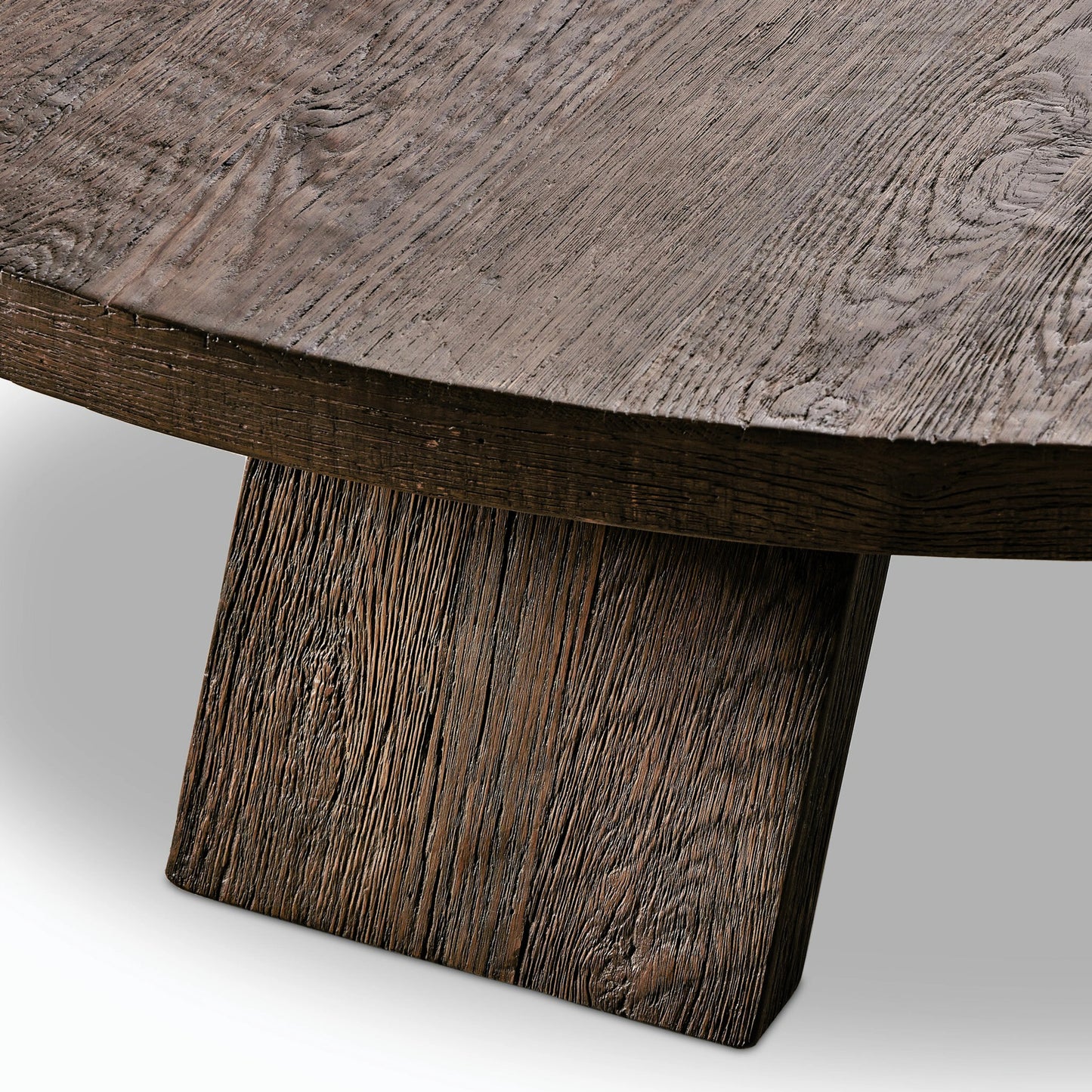 011 SI-2158500 | Closeup | Sparrow Coffee Table by Four Hands in ashen oak resawn. Made from resawn oak, poplar plywood in a modern style.